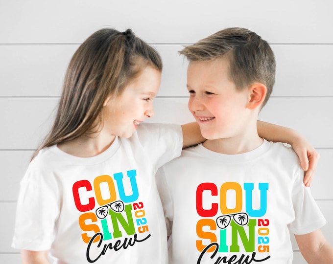 Cousin Crew 2025 Shirt, Summer Shirt for Cousins, Gift for Cousin,Beach Shirt, Vacation Shirt for Family,   Cousin Squad Shirt,Gift for Kids