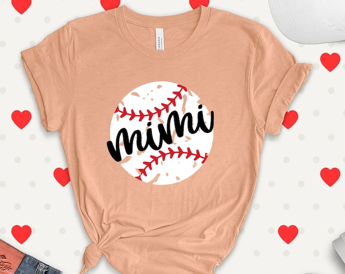 Baseball Mimi Shirt, Baseball Shirt, Baseball Grandma Shirt, Baseball Shirts For Women, Game Day Shirt, Baseball Grunge Tee, Mimi Baseball