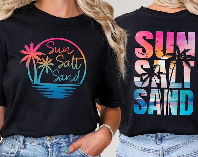 Retro Summer Shirt, Sun Salt Sand Shirt, Summer Vibes Shirt, Summer Beach Shirt, Sunset Salty Shirt, Summer Vacation Shirt, Hawaiian Shirt