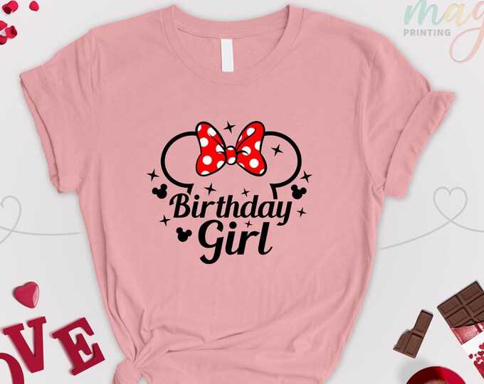 Minnie Birthday Shirt, Birthday Girl Shirt, Minnie Birthday, Birthday Gift For Girl, Youth Birthday Girl, Disney Kids Shirt, Disney Shirt