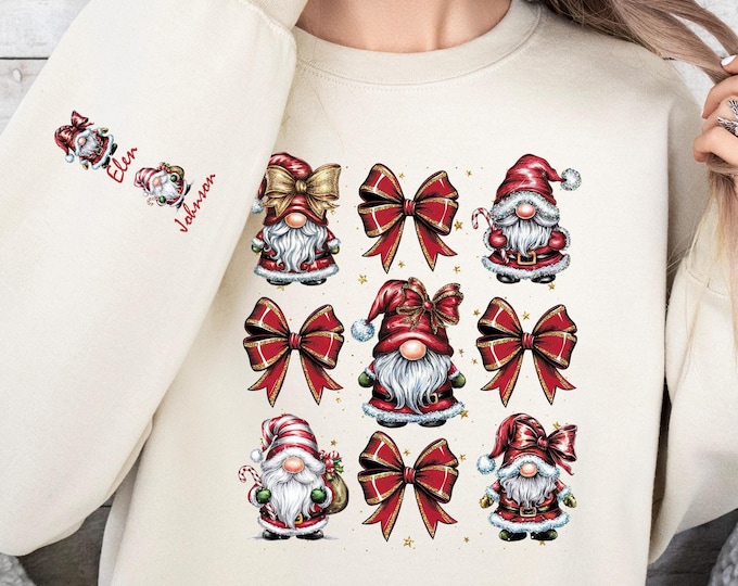 Custom Christmas Gnome Clipart Sweatshirt