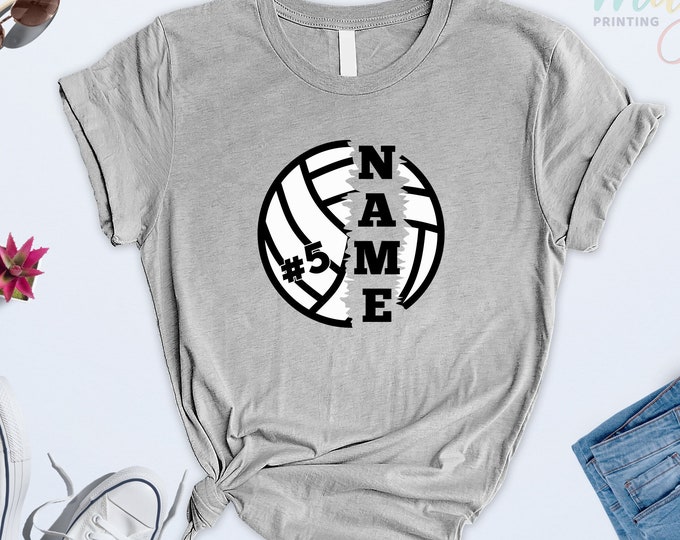 Custom Volleyball Shirts, Volleyball Team Shirt, Personalized Volleyball Player Name Shirt, Volleyball Mom Shirt,Customized Volleyball Gifts