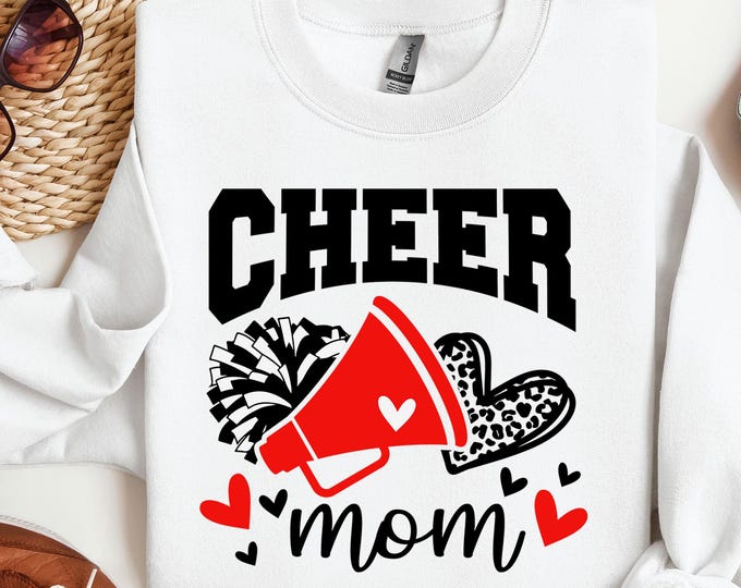Cheer Mom Sweatshirt, Sports Day Sweater, Game Day Sweatshirt, Cheerleader Era Sweater, Cheer Coach Hoodie, Cheer Season Gift