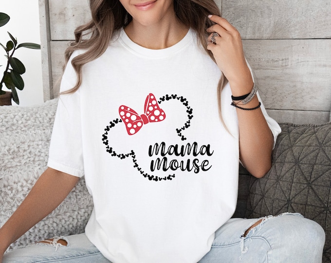 Mama Mouse Shirt, Disneyland Mama Shirt, Disneyworld Mom Shirt, Minnie Mouse Mama Shirt, Gift For Mama, Mothers Day Gift, Mama Shirt