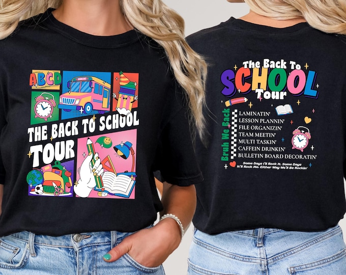 The Back To School Tour Tshirt, Abcd Teacher Tour Shirt, Funny Teacher Shirt, First Day Of School Shirt, Teacher Appreciation Shirt