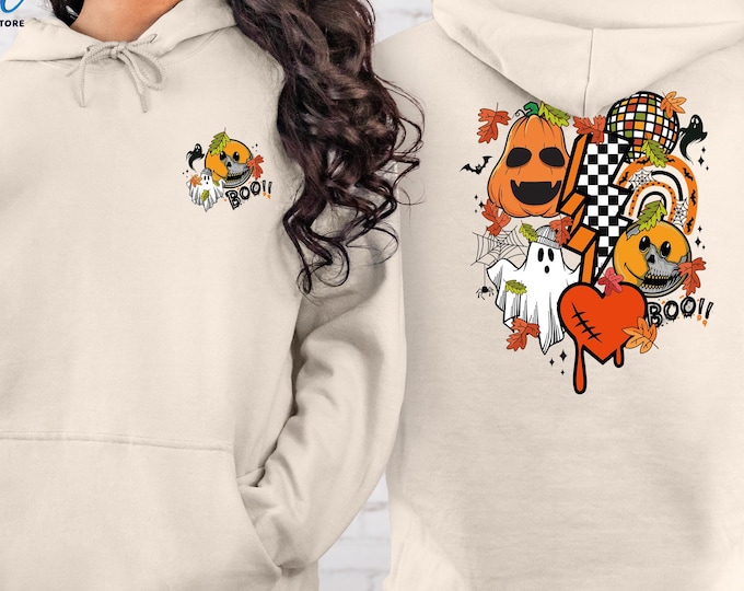 Funny Halloween Sweatshirt, Trendy Spooky Season Sweater, Halloween Costume Hoodie, Halloween Pumpkin Sweatshirt