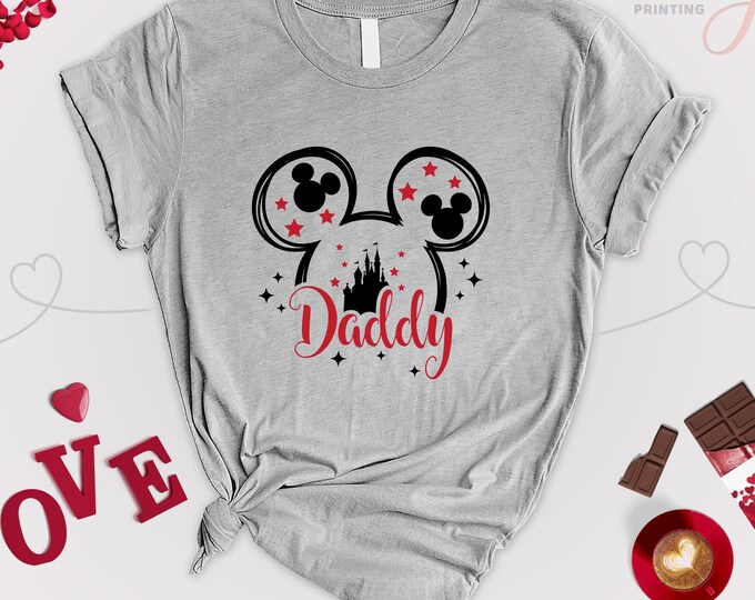 Daddy Disney Castle Shirt, Disney Shirt for Daddy, Daddy Mouse Shirt, Cute Mickey Shirt, Mickey Graphic Tee, Disney Castle Sweatshirt