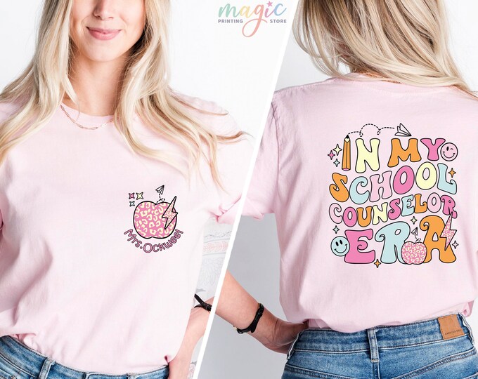 Custom In My Counselor Era Shirt, In My Teacher Era Shirt,School Counselor Shirt,Back to School Shirt,School Counselor Gift,School Therapist