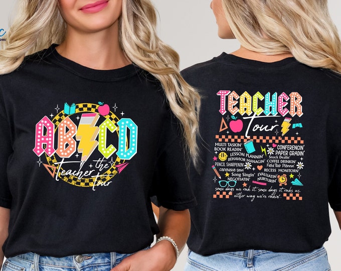 ABCD Teacher Tour Shirt, Funny Teacher Shirt, Last Day of School Tee, Teacher Summer Shirt,  Back To School Shirt