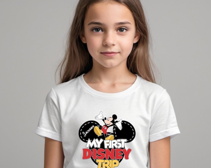 Custom My First Disney Trip Shirt, Disney Trip 2025 Shirt, Personalized Disneyland Trip Shirt, Disneyworld 2025 Shirt,Family Disney Trip Tee