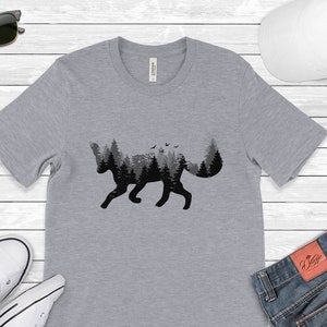 Fox Forest Shirt, Fox Shirt, Forest Shirt, Nature Shirt, Camping Shirt, Animal Lover, Wild Life, Hiking Shirt, Hunting Shirt, Cotton Shirt