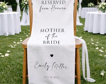 Reserved Memorial Wedding Chair Sign, In Loving Memory Wedding Aisle Decor