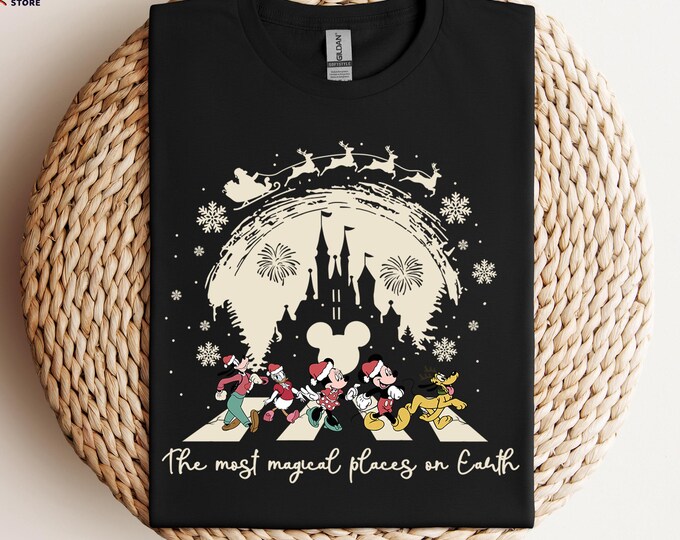 The Most Magical Place On Earth Shirt, Christmas Mickey And Friends Tee, Disney Christmas Crew Shirt, Christmas Friends Shirt, Xmas Gift