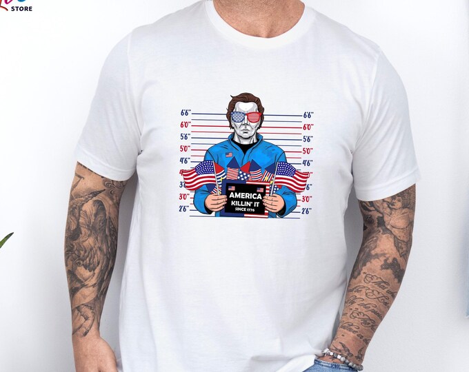 Horror Movie Fourth Of July Shirt, Killer 4th July Shirt, Independence Day Shirt, Funny 4th Of July Shirt, America Shirt, Patriotic Shirt