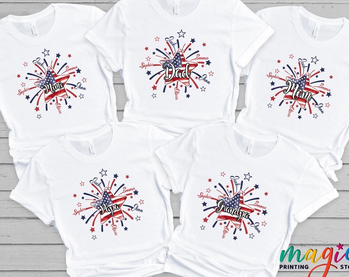 Custom USA Family Matching Shirt, 4th of July Family Shirt, Family Reunion Shirt, Usa Flag Shirt, Republican Shirt, Patriotic Shirt