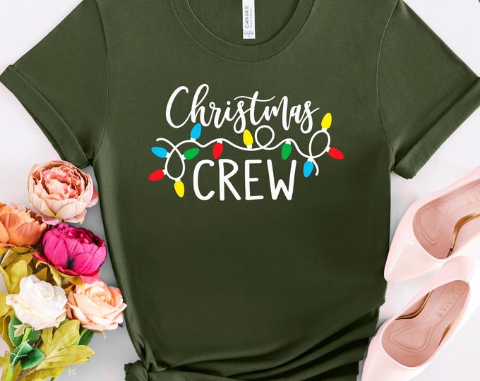 Christmas Crew Shirt, Christmas Lights Shirt, Christmas Squad Tee, Xmas Party Shirt, Christmas Pajamas Shirt, Christmas Matching Shirt