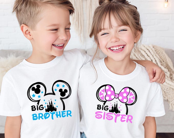 Boys Big Brother Mickey Shirt, Disney Big Sister Shirt, Mickey Big Brother, Disney Sibling, Disney Birthday Shirt, Gift For Son, Mouse Shirt