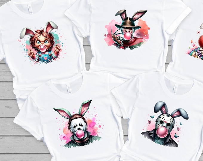 Funny Easter Shirt, Horror Movie Easter Shirt, Horror Easter Tee, Happy Easter Day Shirt, Horror Characters Shirt, Easter Day Gifts