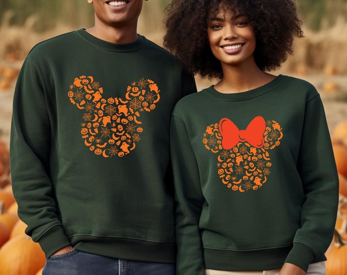 Halloween Disney Sweatshirt,Disneyland Halloween Sweater,Family Matching Halloween Hoodie, Disney Trip for Halloween,Halloween Party Sweater