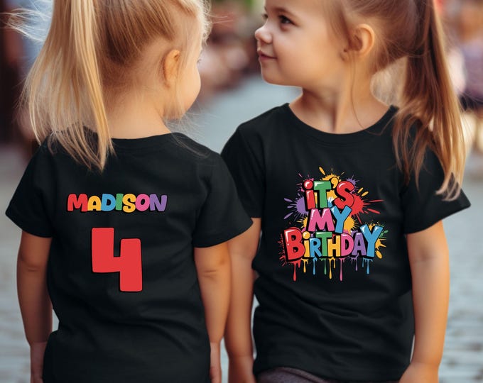 Custom Birthday Kids Shirt,  Personalized Gift for Its My Birthday Shirt, Girls Birthday Shirt, Birthday Boy Shirt,  Birthday Gift for Kids