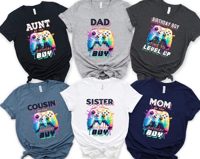 Birthday Boy Matching Shirts, Video Game Birthday Shirts, Matching Family Shirt, Gamer Birthday Shirts,,  Birthday Boy Shirt, Birthday Gifts