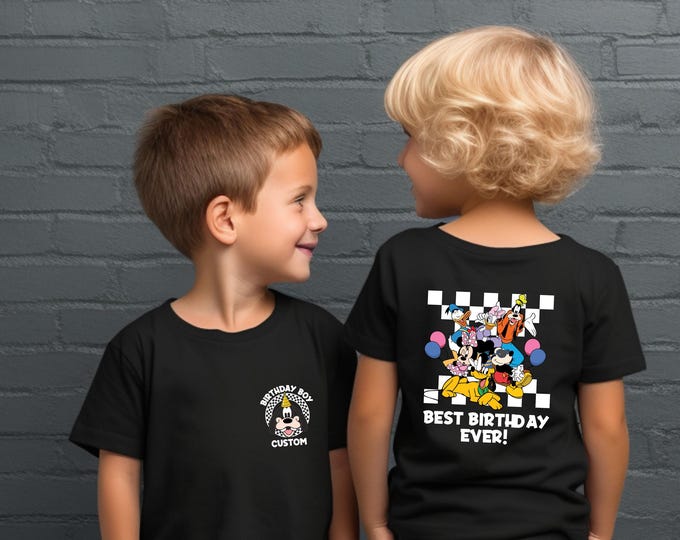 Custom Birthday Shirt, Disney Birthday Shirt, Personalized Birthday Boy Shirt, Best Day Ever Shirt, Mickey and Friends Birthday Shirt