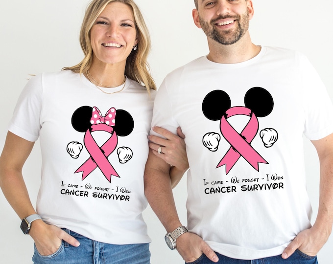 Disney Breast Cancer Awareness Shirt, Breast Cancer Ribbon Tee, We Wear Pink Shirt, Pink Ribbon Disney Shirt