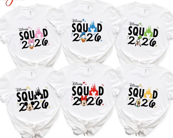 Disney Squad 2026 Shirt, Mickey and Friends Family Trip Tshirt, Friend Squad Tee, Disneyland Shirt