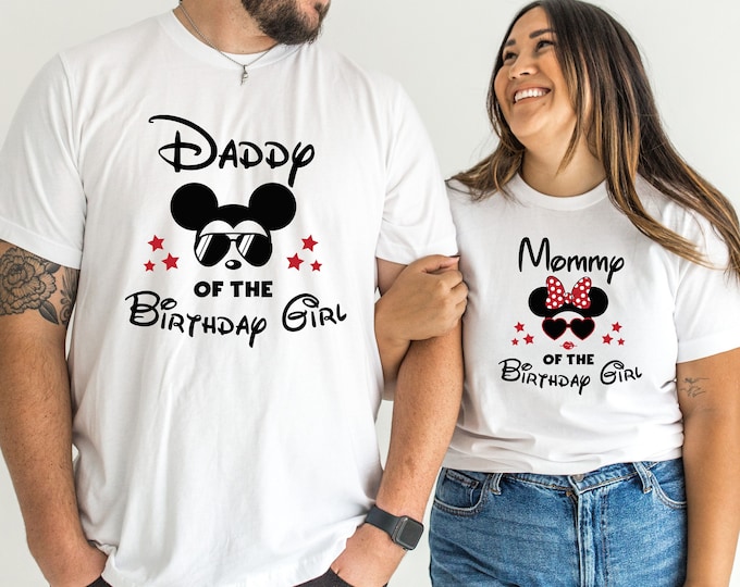 Disneyland Family Shirts Birthday, Family Birthday Shirt, Disneyworld Matching, Mickey Birthday Boy, Minnie Birthday Girl, Birthday Gifts