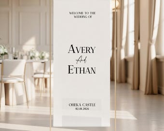 Custom Fabric Wedding Welcome Banner, Personalized Bridal Shower Sign, Engagement Party Decor