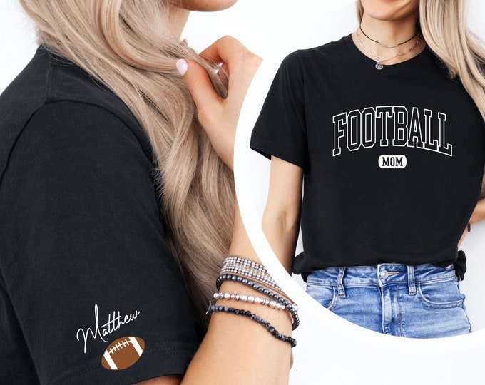 Custom Football Mom Shirt, Football Mom Shirt, Funny Mom Shirt, Football Shirt Women, Retro Football Shirt, Mom Gifts, Sports Mom Gifts