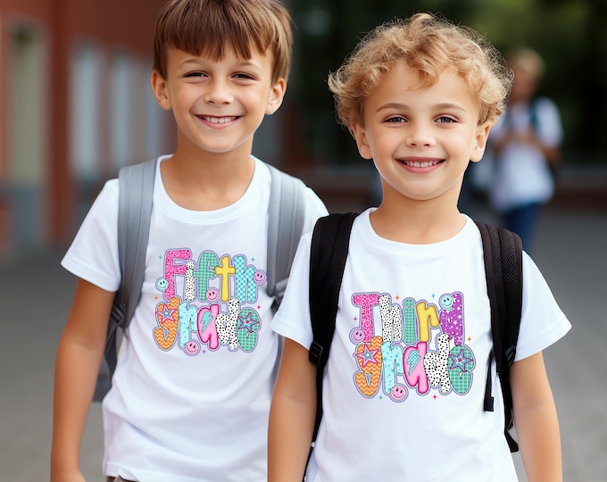 Hello  School Shirts,Retro Back To School Bundle Shirt,Kindergarten Shirt,Personalized School Shirt,First Day Of School Shirt, Gift for Kids