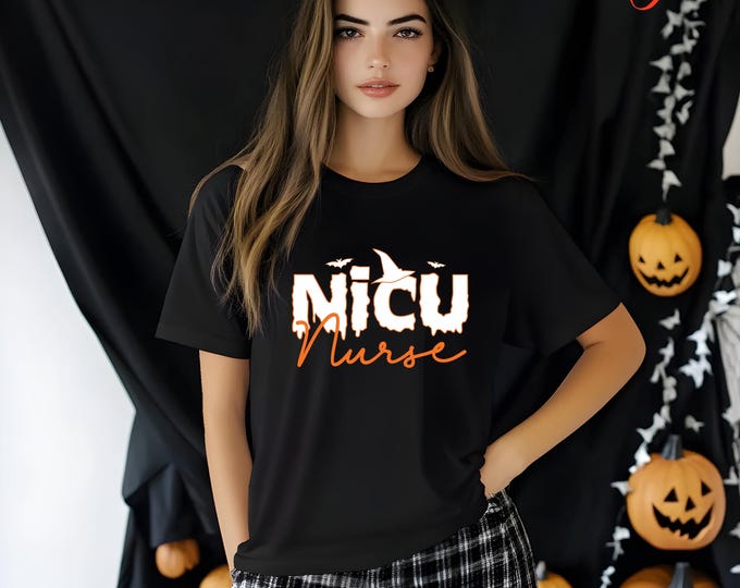 Halloween Nicu Nurse Tshirt, Halloween Witchy Nurse Shirt, Halloween Gift for Nurse, Spooky Season Nurse Shirt, Spooky Nurse Student Shirt