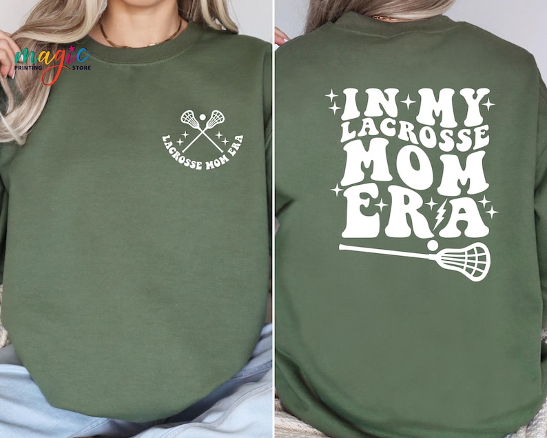 Lacrosse Mom Era Sweatshirt, Retro LAX Mama Comfort Colors® Crewneck image 5