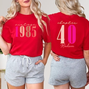 Custom Name Vintage 1986 40th Birthday Shirt, Chapter 40 T-shirt, Personalized Birthday Tee, Birthday Gift for Adults image 2