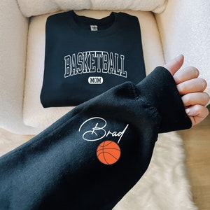 Personalized Basketball Mom Sweatshirt, Customized Basketball Mom Gifts, Custom Name Basketball Mom Sweater, Gift For Basketball mom
