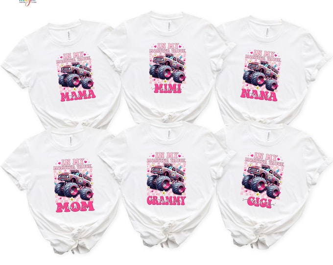 Floral Truck Mama Shirt, Custom Mom Era Tshirt with Truck, In My Truck Grandma Era, Aesthetic Mama Shirt, Mothers Day Gift