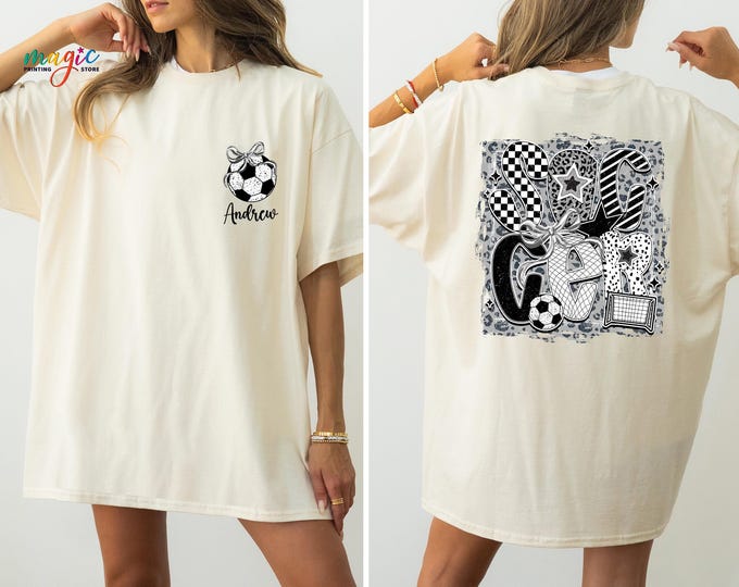 Custom Soccer Shirt, Personalized Soccer Player Shirt, Soccer Lover Gift, Game Day Shirt, Soccer Ball Shirt