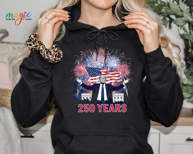 USA 250 Years Celebration Sweater, Patriotic Fireworks Sweatshirt, American Flag Hoodie, Independence Day Gift