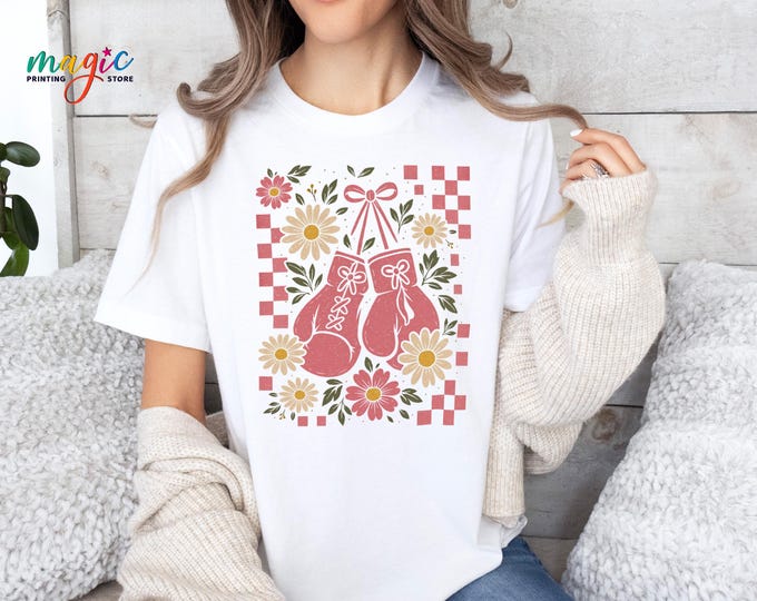 Preppy Fight Cancer Tshirt, Breast Cancer Awareness Shirt,Cancer Survivor Shirt, In October We Wear Pink, Floral Pink Ribbon Tee,Cancer Gift