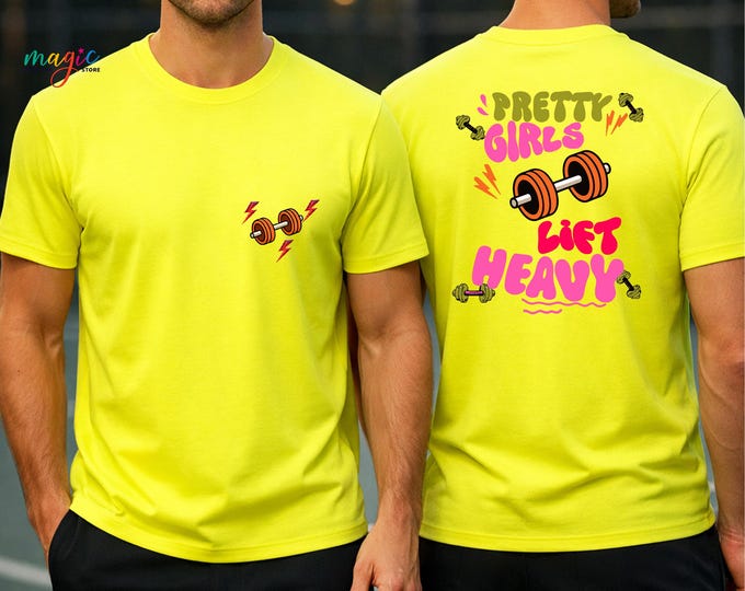 Fitness Performance Shirt for Women, Pretty Girls Lift Heavy Shirt, Muscle Women Performance Tee,  Gym Motivational Gift,  Exercise Shirt