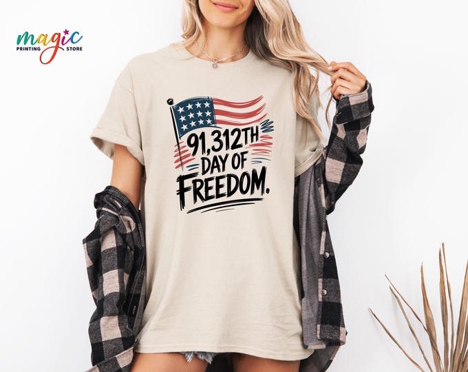 250th Anniversary America Shirt, 91312th Day of Freedom Tshirt, Patriotic USA Flag Tee, Independence Day Gift
