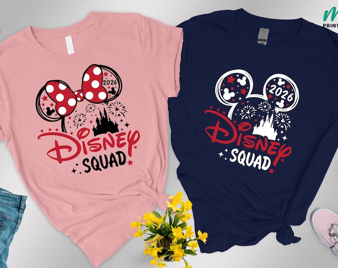 Disney Squad 2026 Shirt, Disney Family Shirt, Disneyland Shirt, Disneyworld Shirt Family, Disney Vacation Shirt