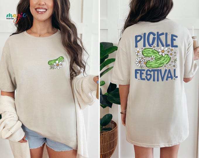 Pickle Festival Shirt, Funny Summer Pickle TShirt, Small Town Food Fair Tee, Brine Lover Outfit, Summer Event Shirt