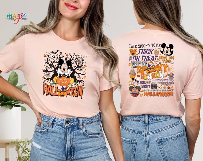 Disney Halloween Shirt, Mickey Halloween Tee, Spooky Season Shirt, Magic Night Shirt, Disneyland Halloween Party, Funny Pumpkin Shirt