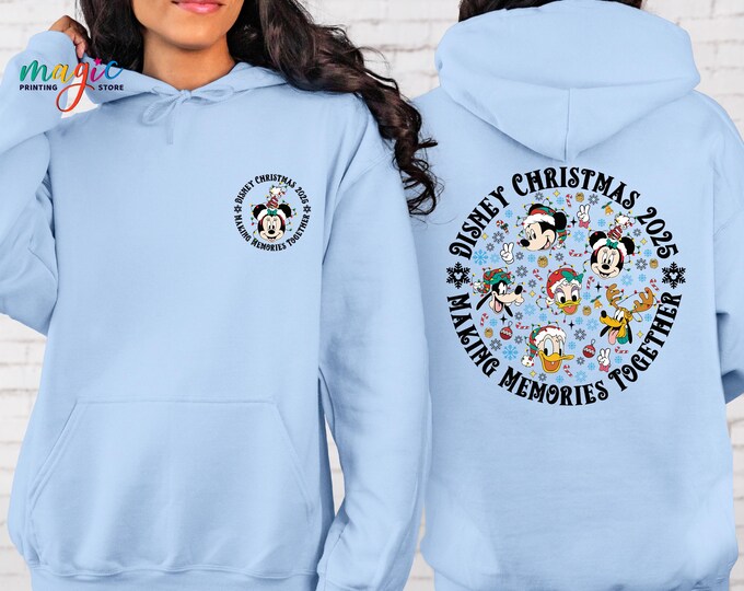 Disneyland Characters Christmas Sweatshirt, Disney 2025 Shirts, Mickey and Friends Hoodie, Xmas Family Matching, Holiday Gift