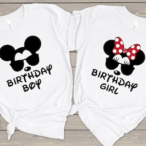 Mickey Minnie Birthday Shirt, Birthday Girl Shirt, Birthday Boy Shirt, Disney Birthday Shirt, Mickey Sunglass Shirt, Mouse Birthday Shirt