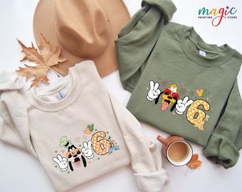 Custom Mickey and Friends Christmas 2026 Sweatshirt, Disney Characters Family Vacation Trip Sweater