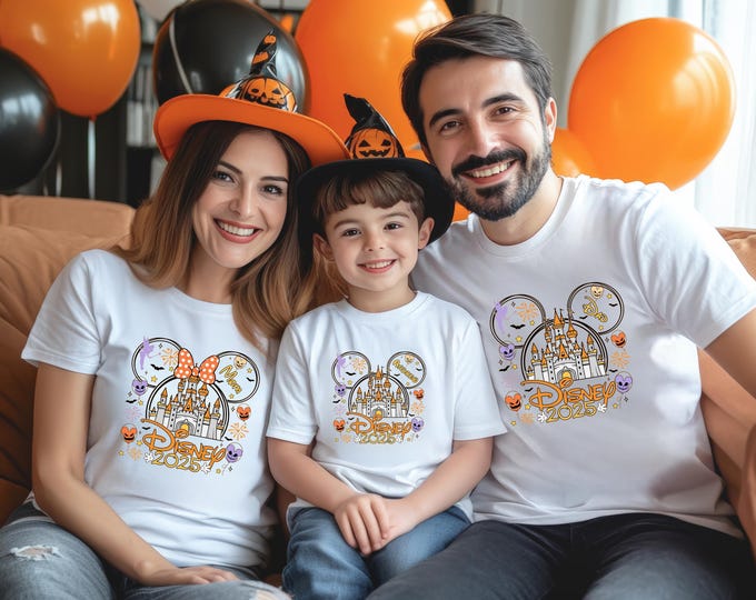 Personalized Disney Halloween Shirt, Custom Name Halloween Disney Shirt, Halloween Family Matching Shirt, Halloween Costume for Disney