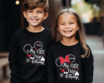 My First Disneyworld Trip Sweatshirt, Disney Sweater 2026, My First Disney Trip, Disneyworld Family Trip, Disneyland 2026